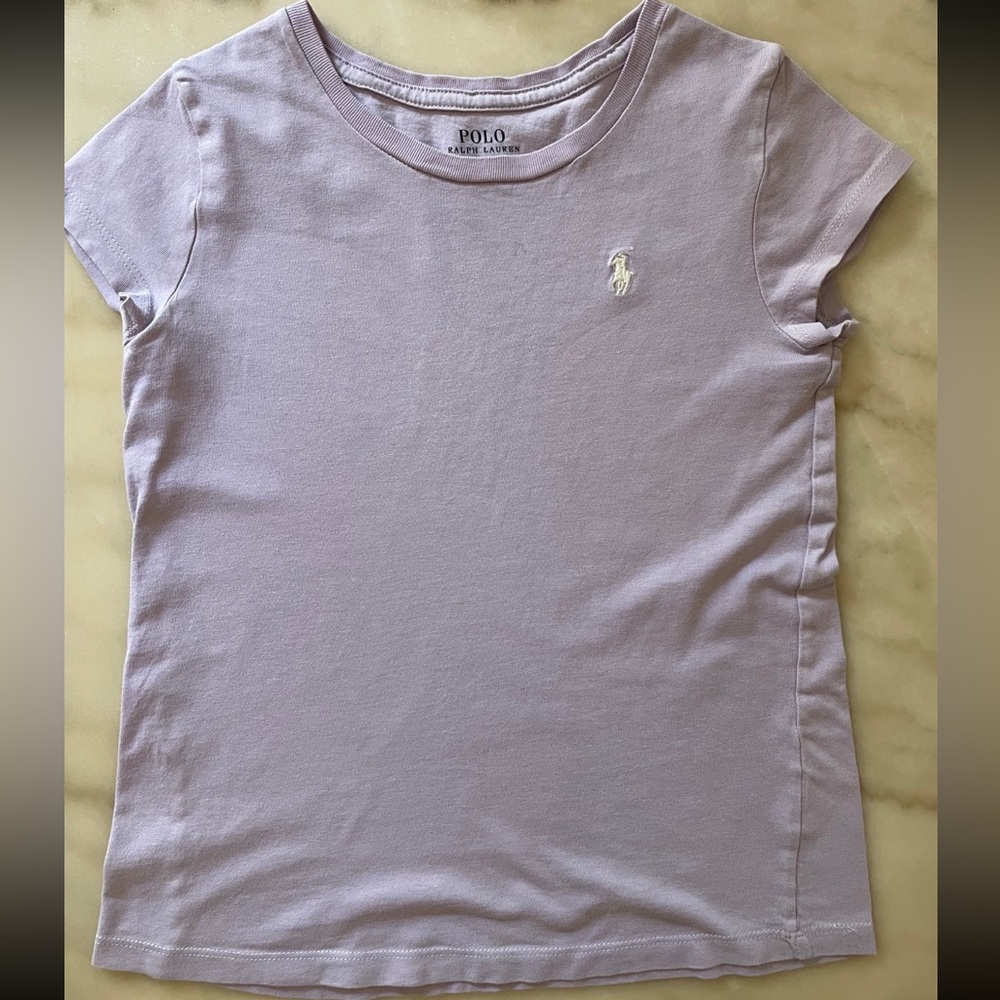 Polo Ralph Lauren light purple girls Cotton jersey T-shirt.